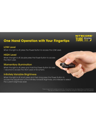 Linterna de Llavero Nitecore Tube V2.0 55 Lúmenes Verde