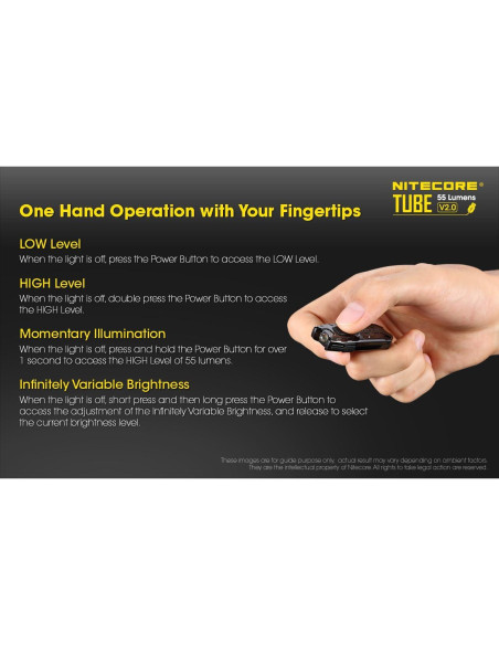 Linterna de Llavero Nitecore Tube V2.0 55 Lúmenes Verde