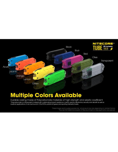 Linterna de Llavero Nitecore Tube V2.0 55 Lúmenes Verde