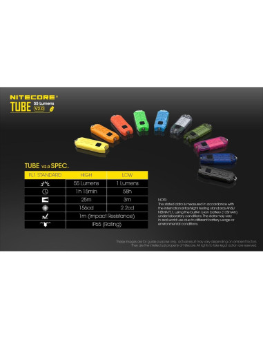 Linterna de Llavero Nitecore Tube V2.0 55 Lúmenes Verde