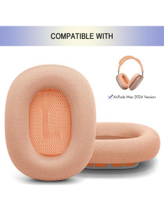 Almohadillas de Reemplazo GVOEARS para AirPods Max 2024 - Malla Naranja 2
