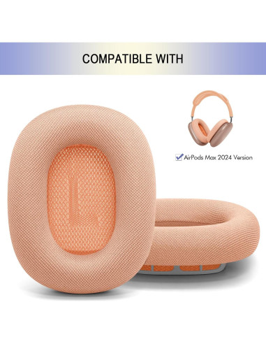 Almohadillas de Reemplazo GVOEARS para AirPods Max 2024 - Malla Naranja