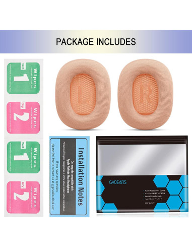 Almohadillas de Reemplazo GVOEARS para AirPods Max 2024 - Malla Naranja