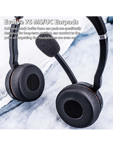 Almohadillas de Reemplazo Transtek para Jabra Evolve 75 - 2 Pzas