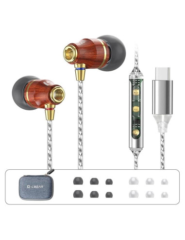 Auriculares KBEAR KW1 USB Tipo C In Ear con Micrófono y Control