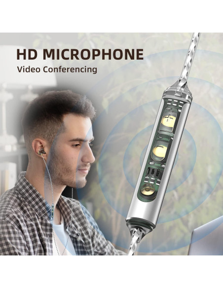 Auriculares KBEAR KW1 USB Tipo C In Ear con Micrófono y Control