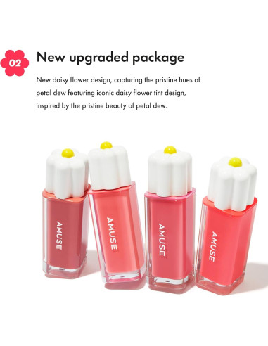 Tinte Labial Amuse Seoul 01 La Vie en Coral 35% Hidratante