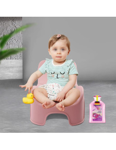Silla de Champú Ajustable para Niños Rosa - 0 a 5 Años 2