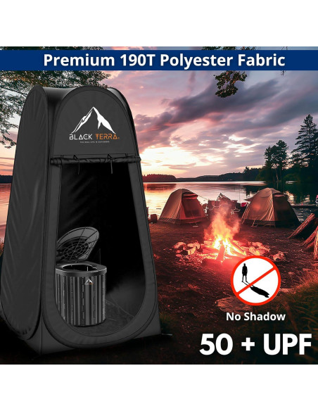 Inodoro Portátil BlackTerra para Camping - Set XL con Carpa