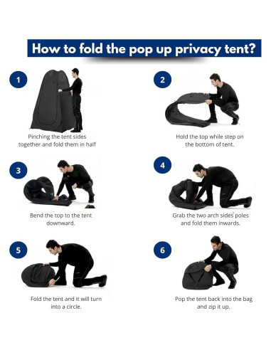 Inodoro Portátil BlackTerra para Camping - Set XL con Carpa