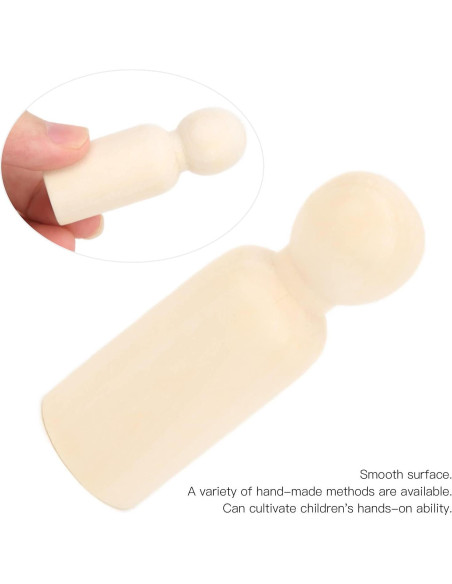 Juego de 10 Muñecos de Madera Pssopp para Manualidades