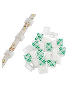 Clips de Montaje GooChan para Tiras de Luz 8mm - Paquete de 100