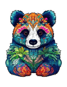 Rompecabezas de Madera Panda Jigfoxy 100 Piezas 18x18cm 2