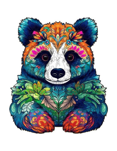 Rompecabezas de Madera Panda Jigfoxy 100 Piezas 18x18cm