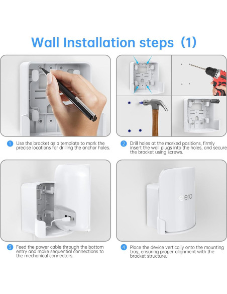 Soporte de Montaje en Pared eero Pro 7 XLTTYWL Blanco