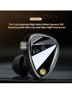 Auriculares In-Ear KZ Vader Pro para Gaming, Aislamiento Sonoro 2