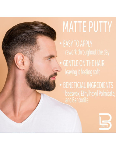 Masilla Texturizante Mate L3 99g - Cuidado Cabello Hombre/Mujer