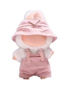 Conjunto de Atuendo Rosa Labubu 17cm - Mono y Sombrero 2