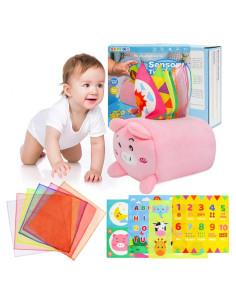 Juguete Sensorial OKOOKO Caja de Tejido Cerdito 10 Piezas