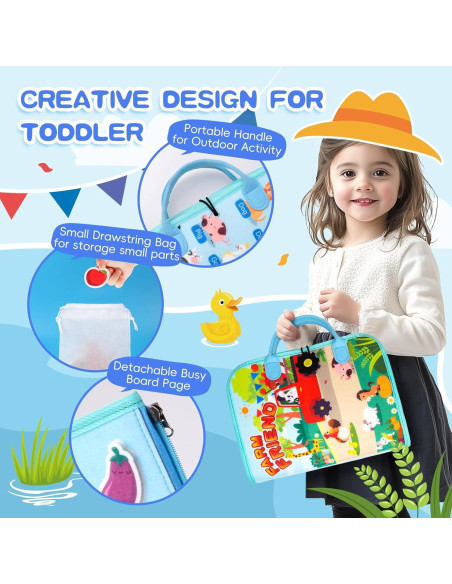 Tablero Ocupado Montessori Verde y Azul - Juguete Educativo 30x20 cm