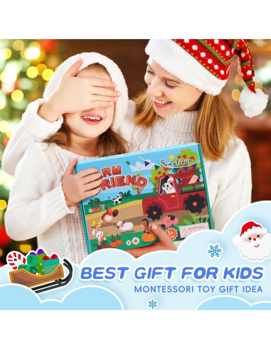 Tablero Ocupado Montessori Verde y Azul - Juguete Educativo 30x20 cm