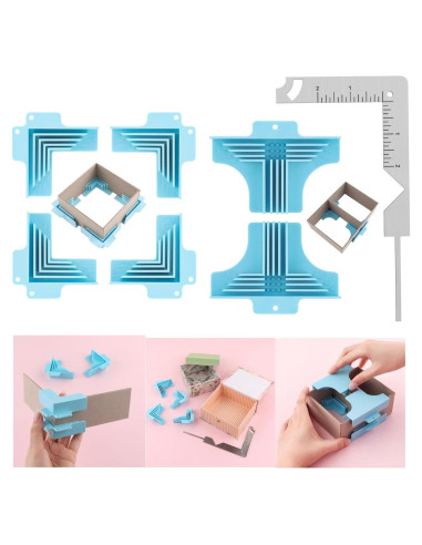 BAOFALI 7 Piezas Abrazaderas de Esquina para Cartón 1-3 mm