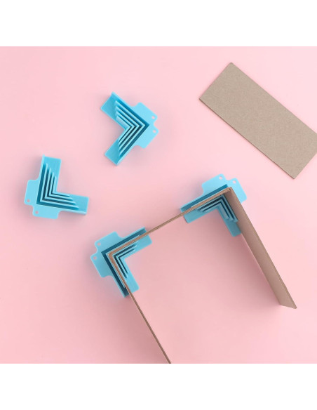 BAOFALI 7 Piezas Abrazaderas de Esquina para Cartón 1-3 mm