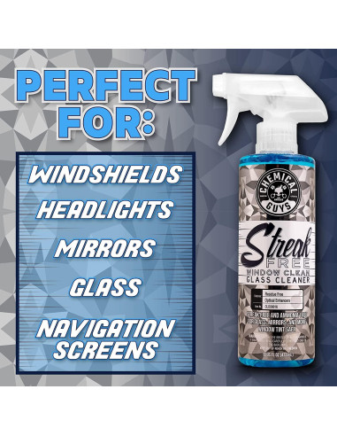 Limpiador de Vidrios Sin Rayas Chemical Guys 473 ml + 3 Toallas