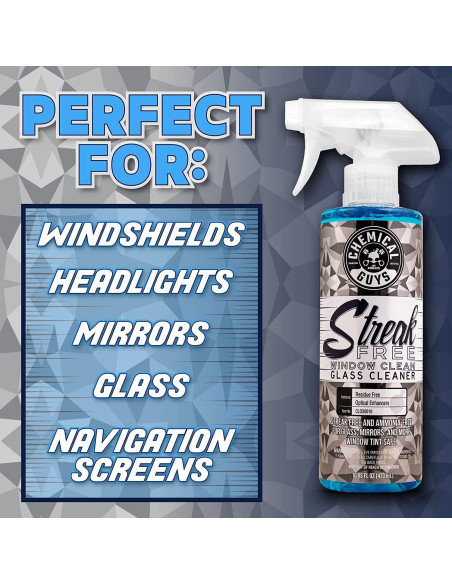 Limpiador de Vidrios Sin Rayas Chemical Guys 473 ml + 3 Toallas