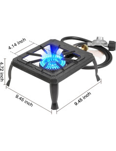 Estufa de Camping Vivicreate HT-C-0011 Hierro Fundido 1 Quemador 2