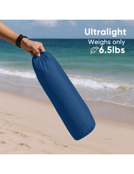 Silla de Playa Plegable Sekey Azul y Gris, Compacta y Ligera