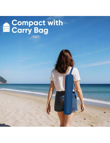 Silla de Playa Plegable Sekey Azul y Gris, Compacta y Ligera