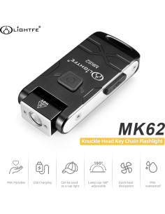 Linterna Recargable LIGHTFE MK62, 7 Modos, 140g, USB 2