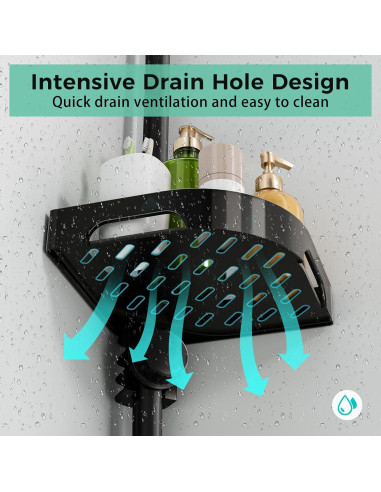 Organizador de Ducha de Esquina Shuang Qing 4 Niveles Ajustable