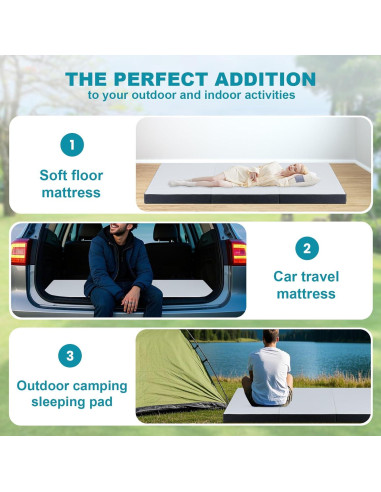 Almohadilla de Camping Plegable DUMOS 203x152 cm 3 cm Espuma