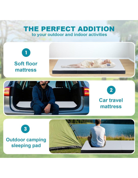 Almohadilla de Camping Plegable DUMOS 203x152 cm 3 cm Espuma Almohadilla de Camping Plegable DUMOS 203x152 cm 3 cm Espuma