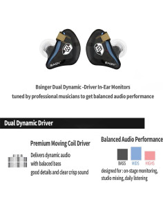 Auriculares Monitores In Ear BASN Bsinger Pro SPE Negro 2