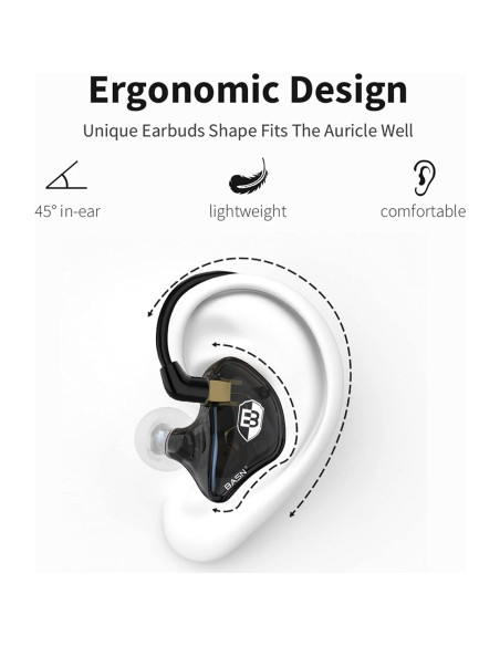 Auriculares Monitores In Ear BASN Bsinger Pro SPE Negro