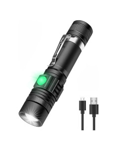 Linterna Táctica LED Hoxida 2000 Lúmenes Recargable IPX6