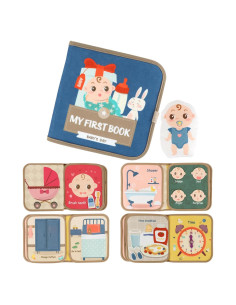 Libro de Tela Suave para Bebés - Actividades y Silencio 20x20cm