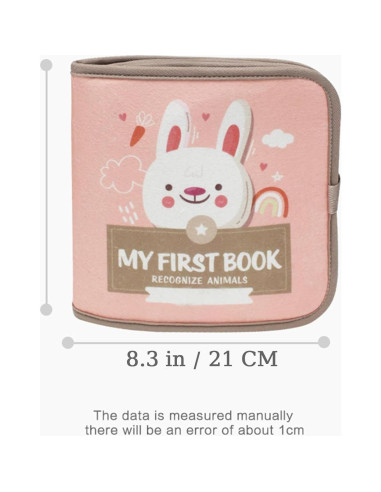 Libro de Tela Suave para Bebés - Actividades y Silencio 20x20cm