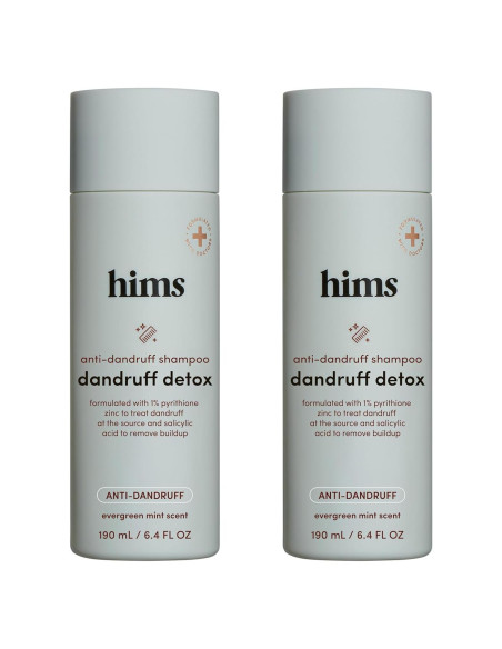Champú Anticaspa Hims Dandruff Detox 2 x 189 ml - Zinc 1%