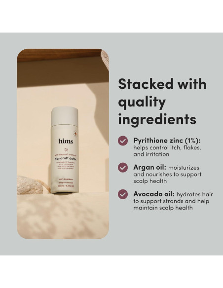 Champú Anticaspa Hims Dandruff Detox 2 x 189 ml - Zinc 1%