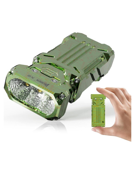 Linterna de Bolsillo WUBEN X2 1800 Lúmenes Recargable Verde
