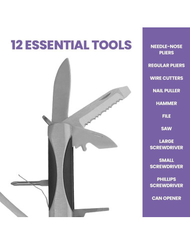 Herramienta de Supervivencia Multifuncional Zenport 12014A 12-en-1