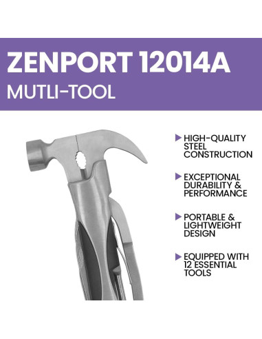 Herramienta de Supervivencia Multifuncional Zenport 12014A 12-en-1