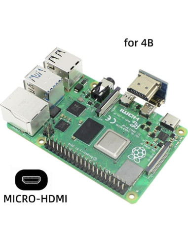 Adaptador HDMI Tipo A a Micro HDMI xiwai 2 Piezas para Raspberry PI