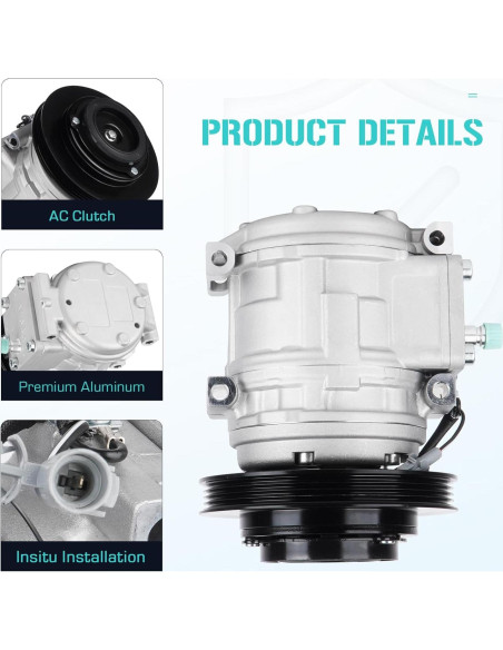 Compresor de Aire Acondicionado Youxmoto YXACC110-AC 1.6L-1.8L