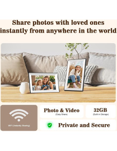 Marco de Fotos Digital Frameo 10.1" WiFi Pantalla Táctil HD 2