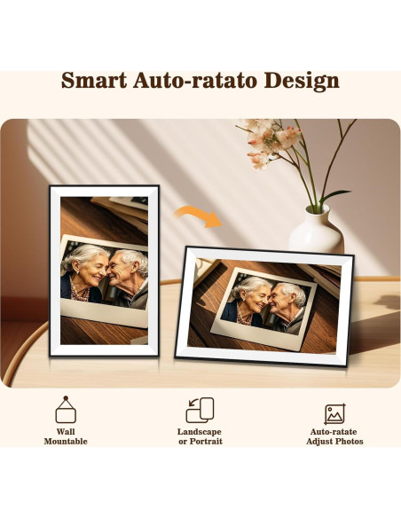 Marco de Fotos Digital Frameo 10.1" WiFi Pantalla Táctil HD